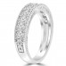 1.10 ct Ladies Round Cut Diamond Wedding Band Ring With Millgrain Edge 